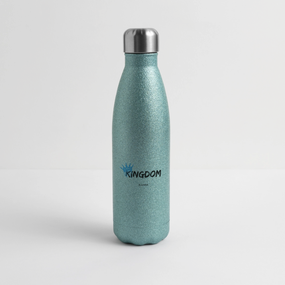 Kingdom Business - Insulated Stainless Steel Water Bottle - turquoise glitter