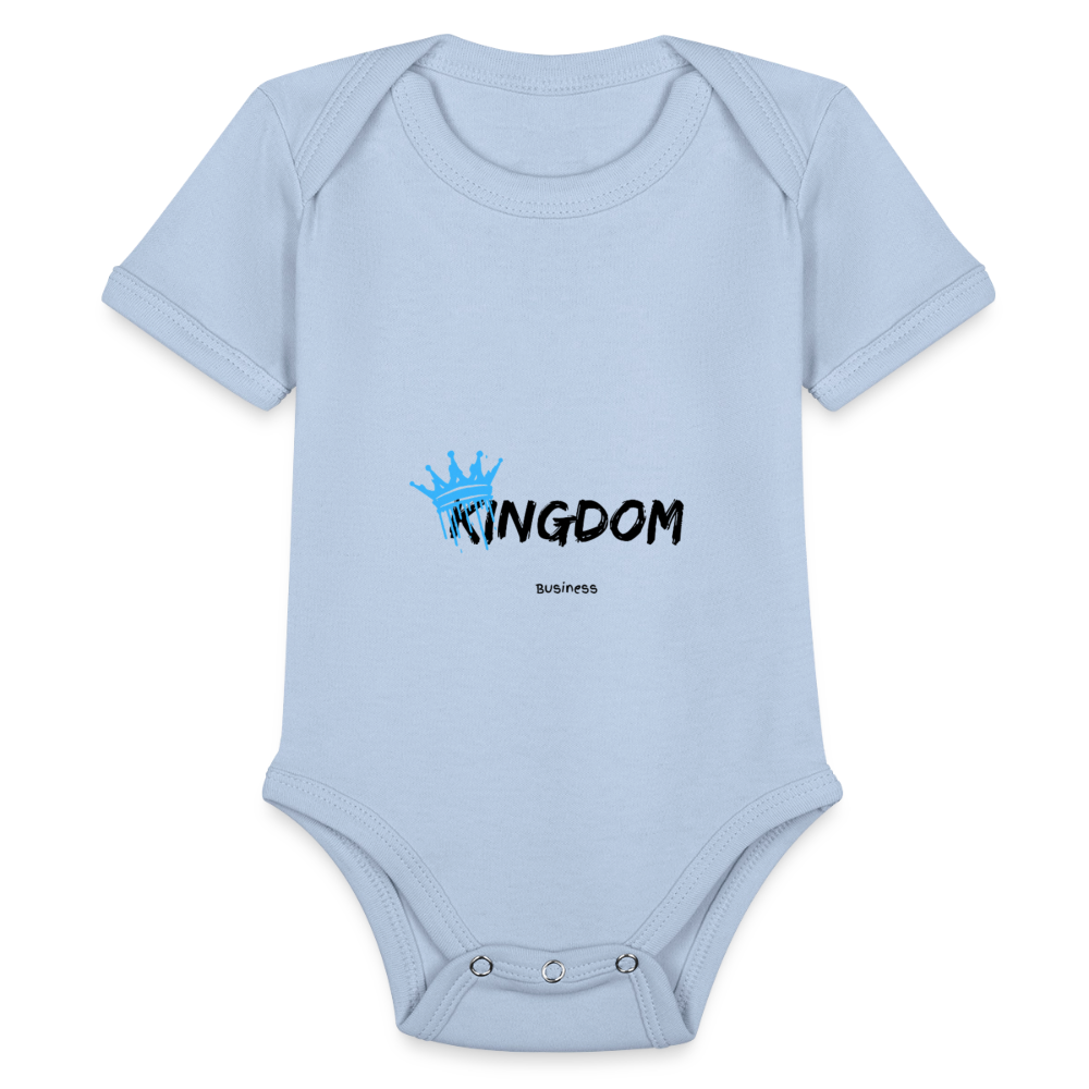 Kingdom Business - Short Sleeve Baby Onesie - sky