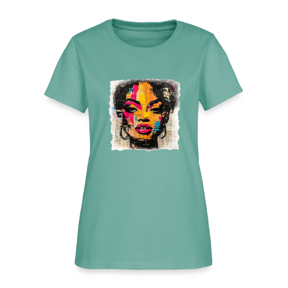 Pop Culture Woman 2- Short Sleeve T-Shirt - aquatic