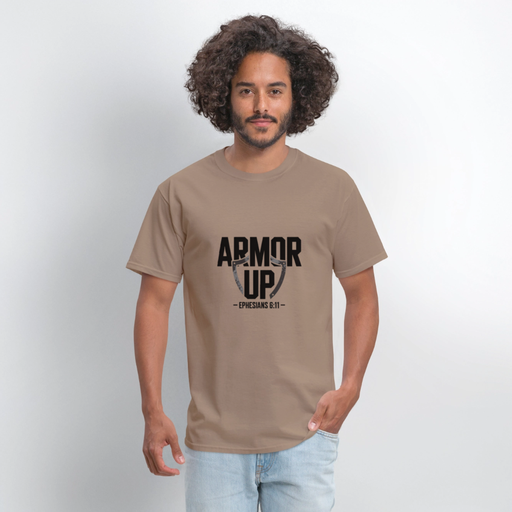 Armor Up - men's t-shirt - brown savana