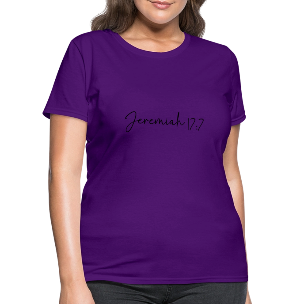 Jeremiah 17:7 - Women's T-Shirt - purple
