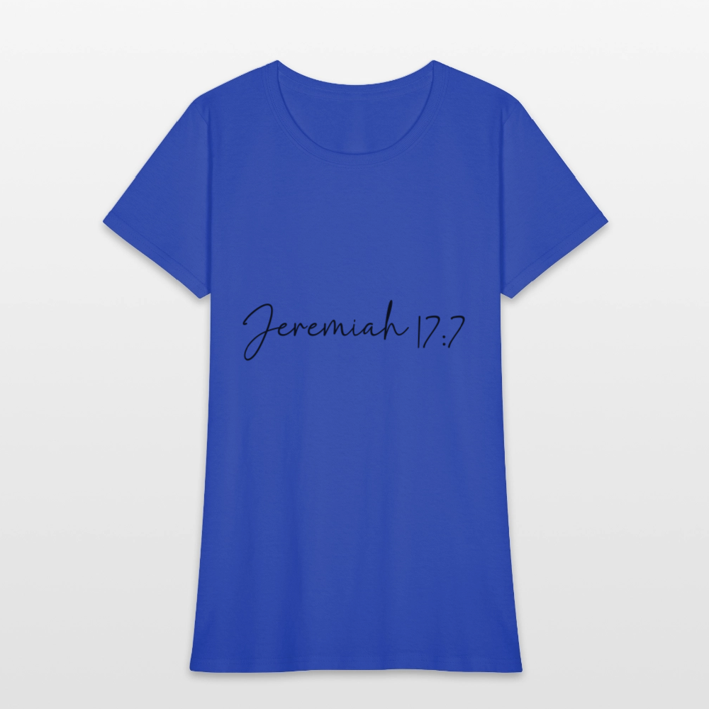 Jeremiah 17:7 - Women's T-Shirt - royal blue