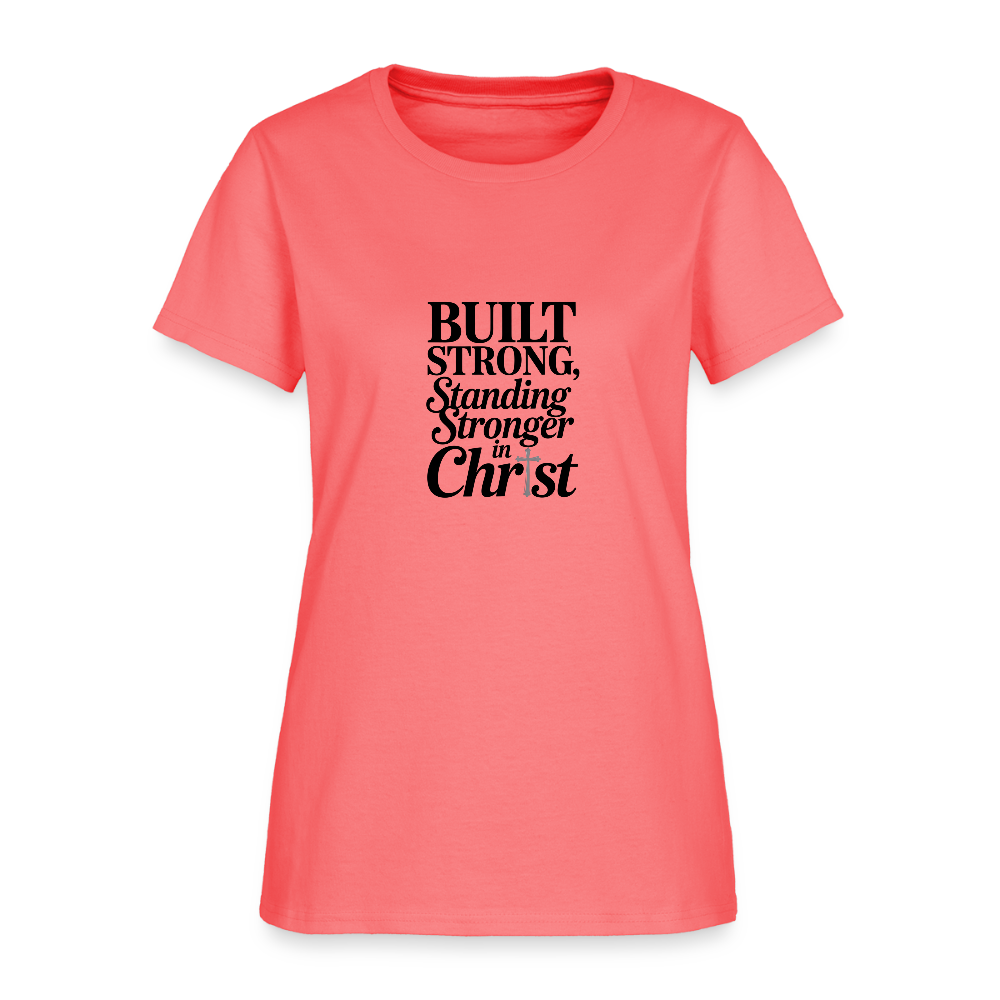 Strong in Christ - Women's T-Shirt - coral
