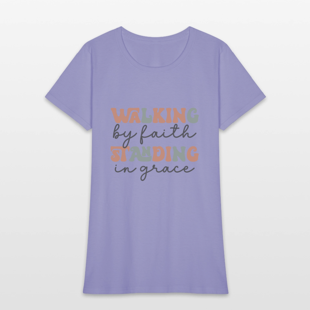 Walk by Faith - Women's T-Shirt - lavender