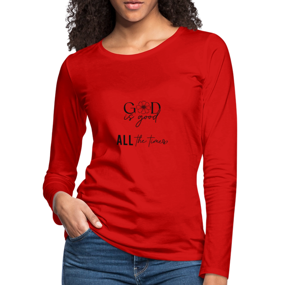 God is Good - Women's Long Sleeve T-Shirt - red