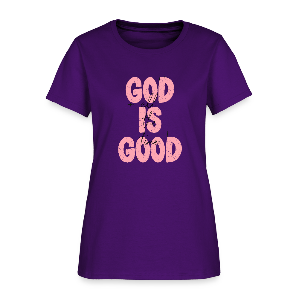 God is Good - Bold Pink -Women's Short Sleeve T-Shirt - purple