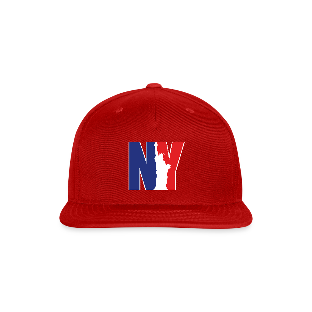 NY - Snapback Baseball Cap - red