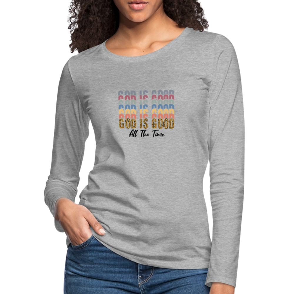 God is Good - Colorful Women's Long Sleeve T-Shirt - heather gray