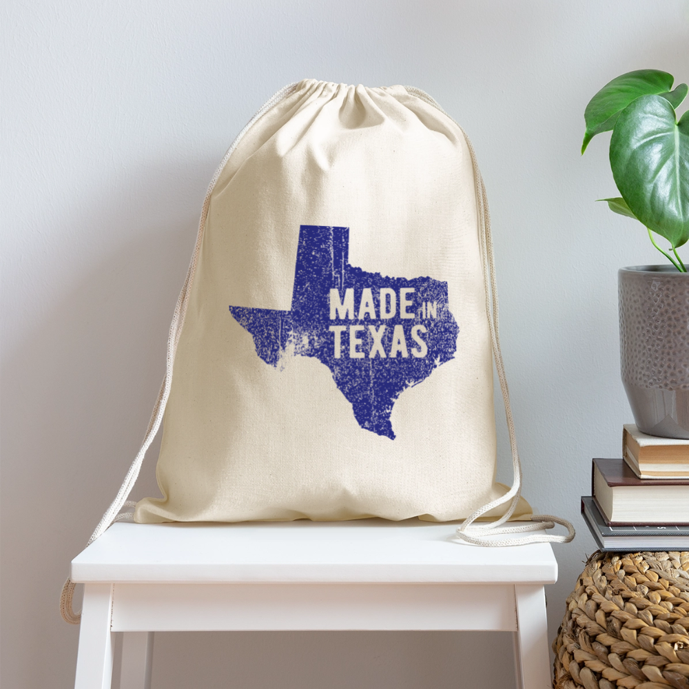 Made in Texas - Cotton Drawstring Bag - natural