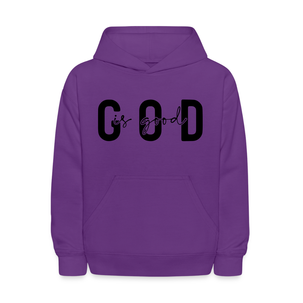 God is Good - kids hoodie - purple