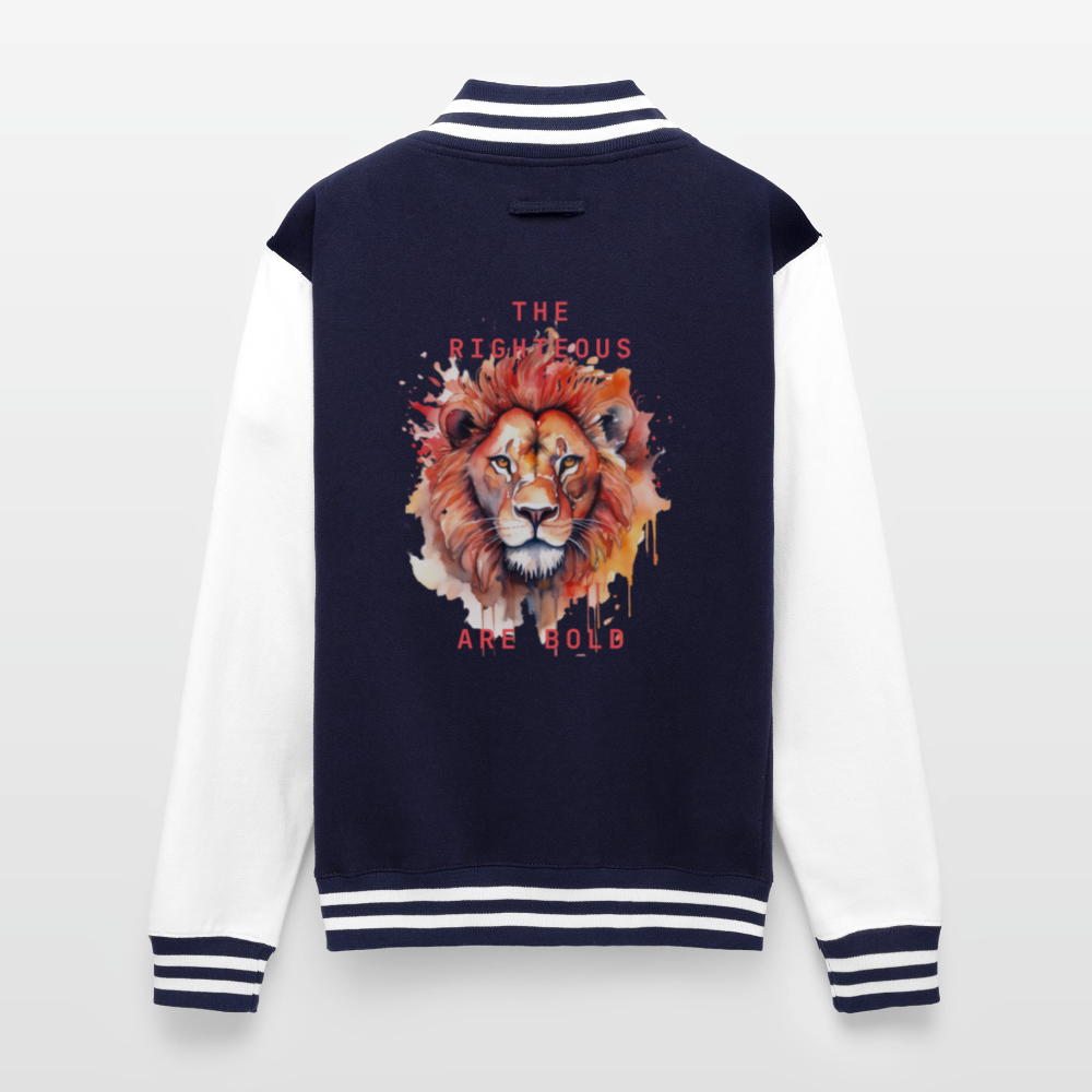 Bold Lion - Letterman Jacket - navy/white