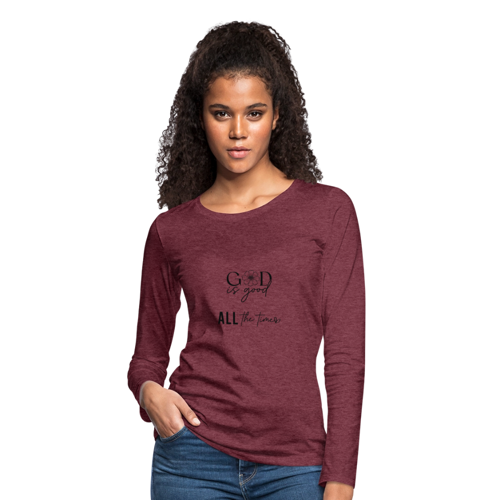 God is Good - Women's Long Sleeve T-Shirt - heather burgundy
