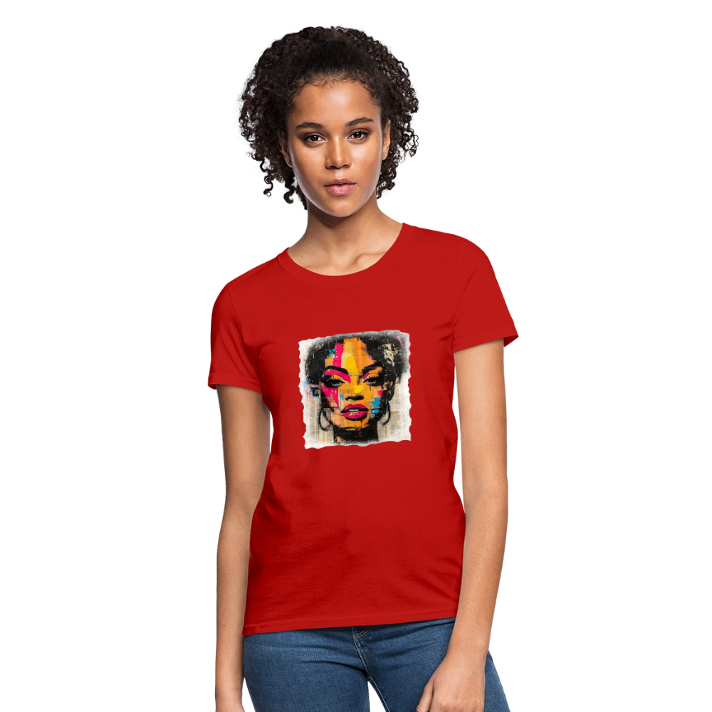 Pop Culture Woman 2- Short Sleeve T-Shirt - red