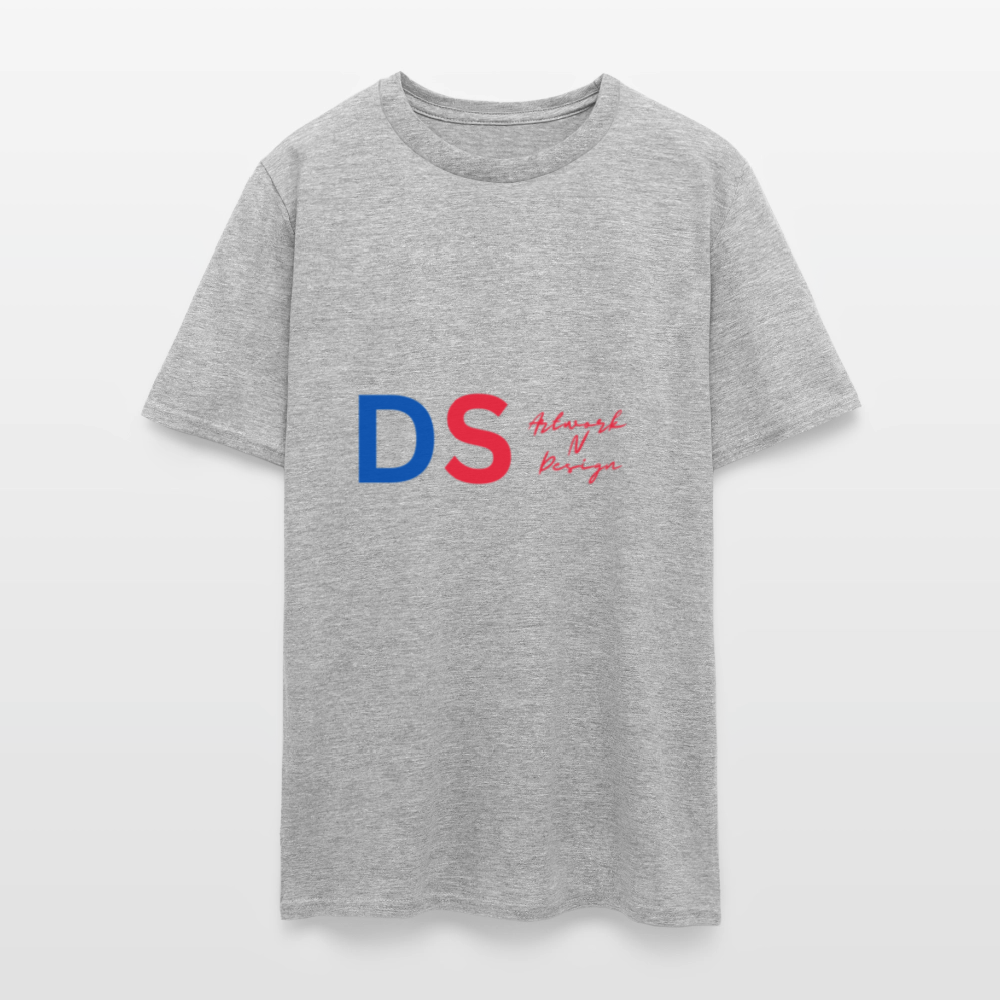 DS - Men's T-Shirt blue and red - heather gray