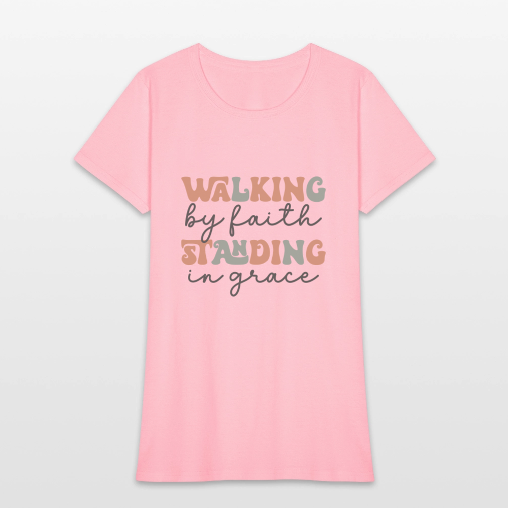 Walk by Faith - Women's T-Shirt - pink