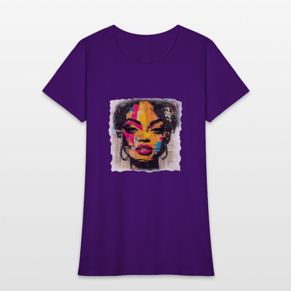 Pop Culture Woman 2- Short Sleeve T-Shirt - purple