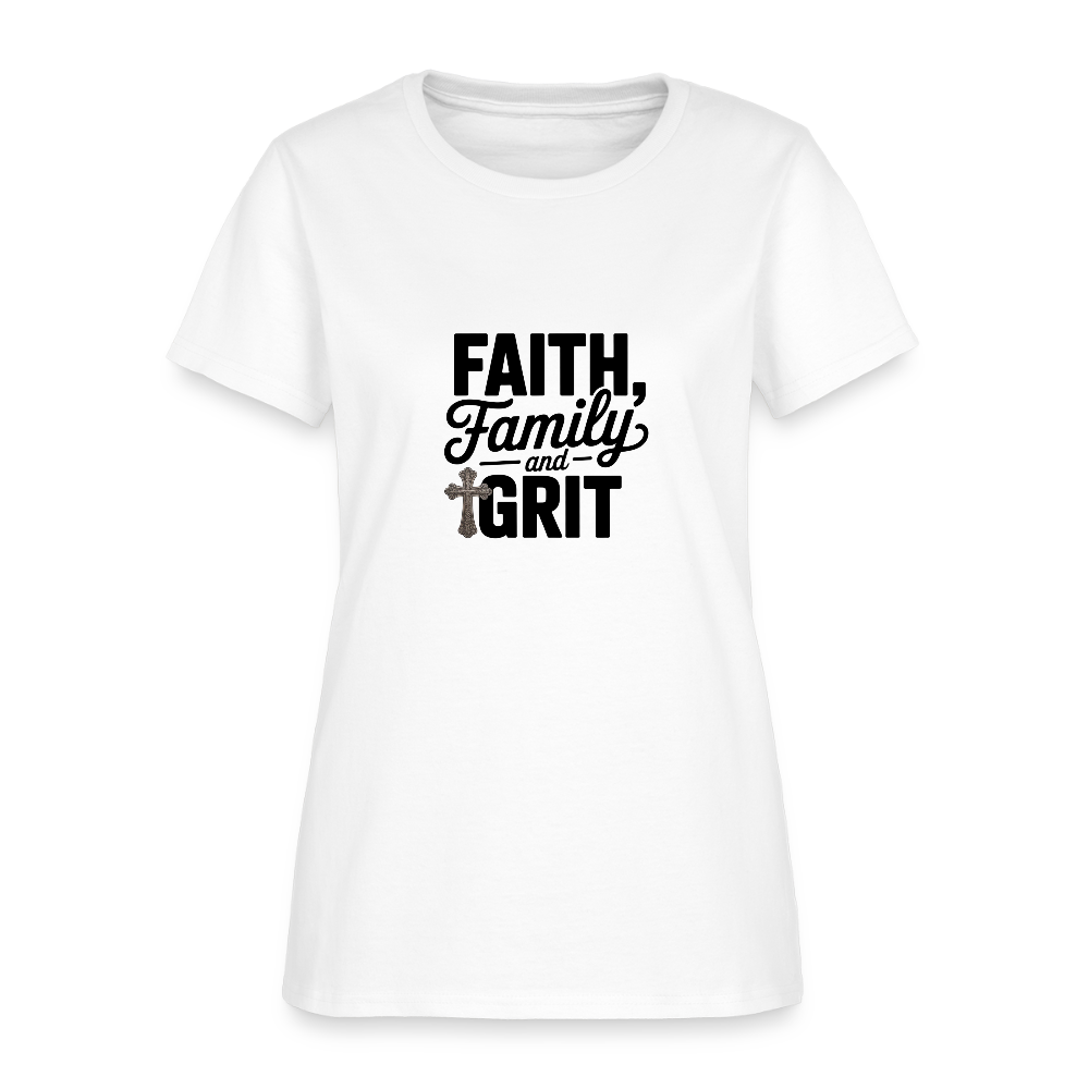 Faith and Family - Women's T-Shirt - white