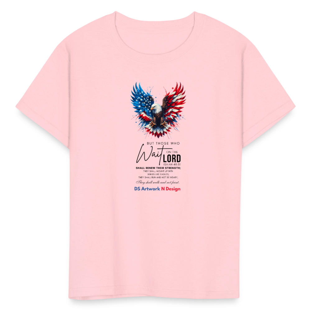 Mount on Eagles Wings - Kids' T-Shirt - pink