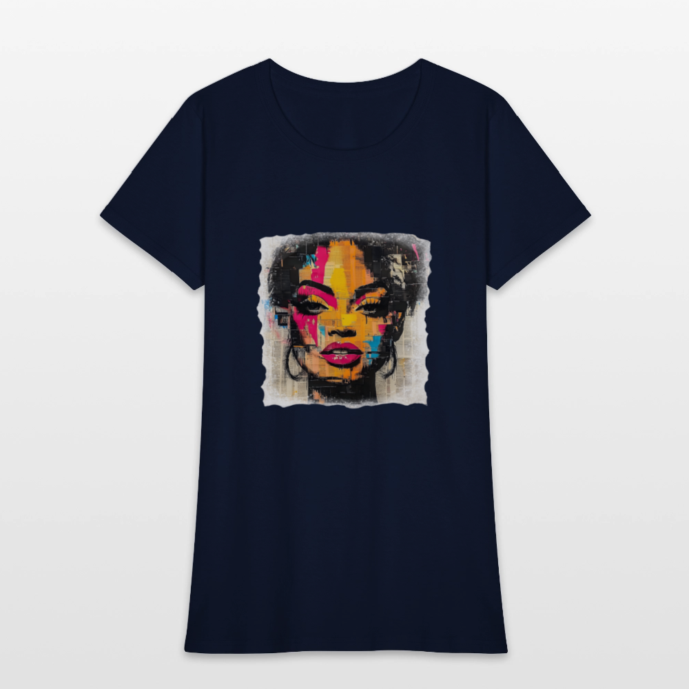 Pop Culture Woman 2- Short Sleeve T-Shirt - navy