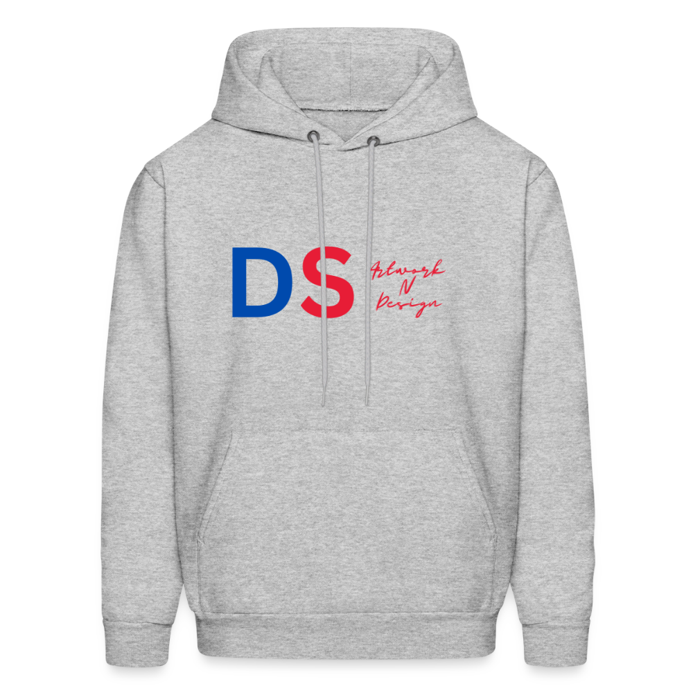 DS Artwork N Design - Men's Hoodie red and blue - heather gray