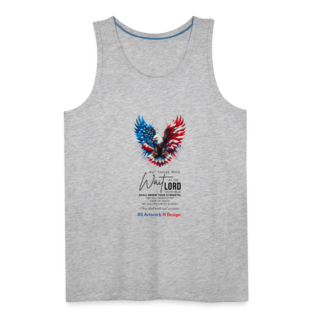 Mount on Eagles wings - Men’s Premium Tank - heather gray