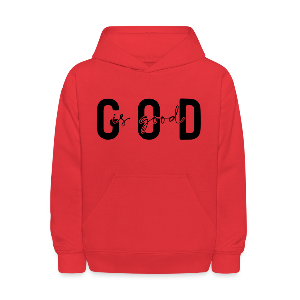 God is Good - kids hoodie - red