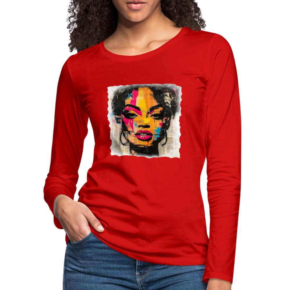 Pop Culture Women-2- Long Sleeve T-Shirt - red