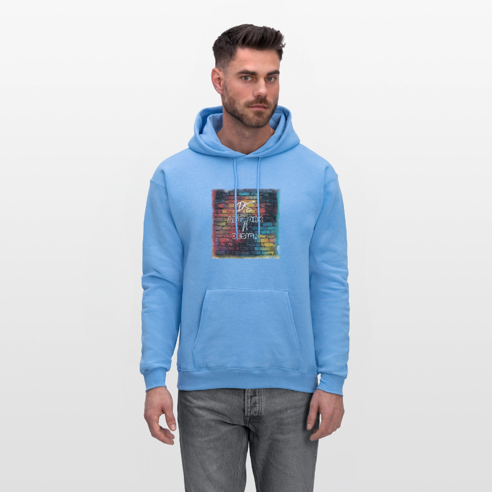 Brick Wall Art - Men's Hoodie - carolina blue
