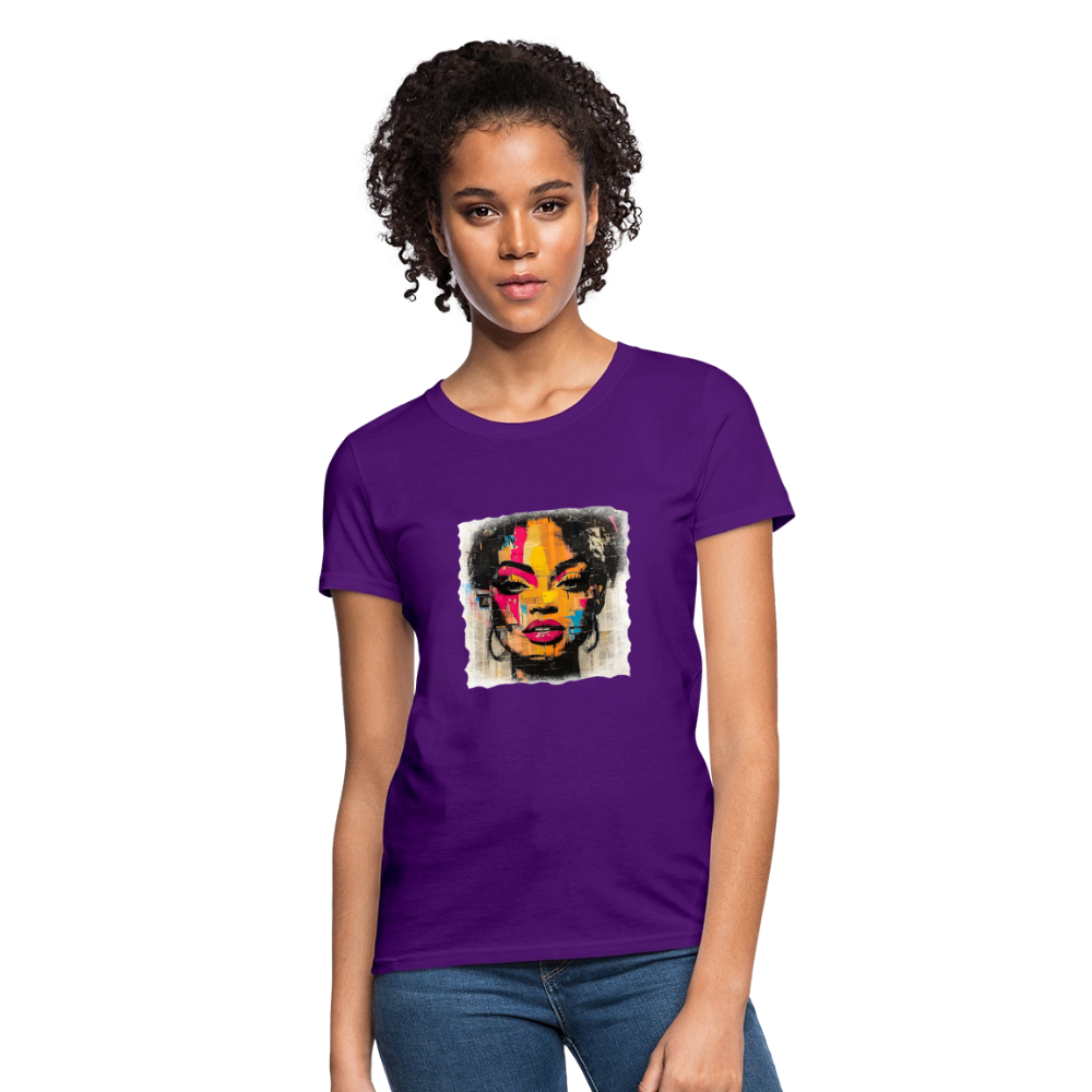 Pop Culture Woman 2- Short Sleeve T-Shirt - purple