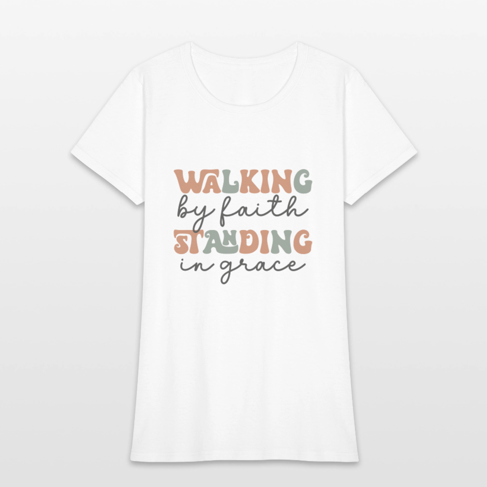 Walk by Faith - Women's T-Shirt - white