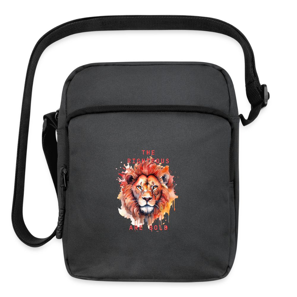 Bold Lion - Upright Crossbody Bag - charcoal grey