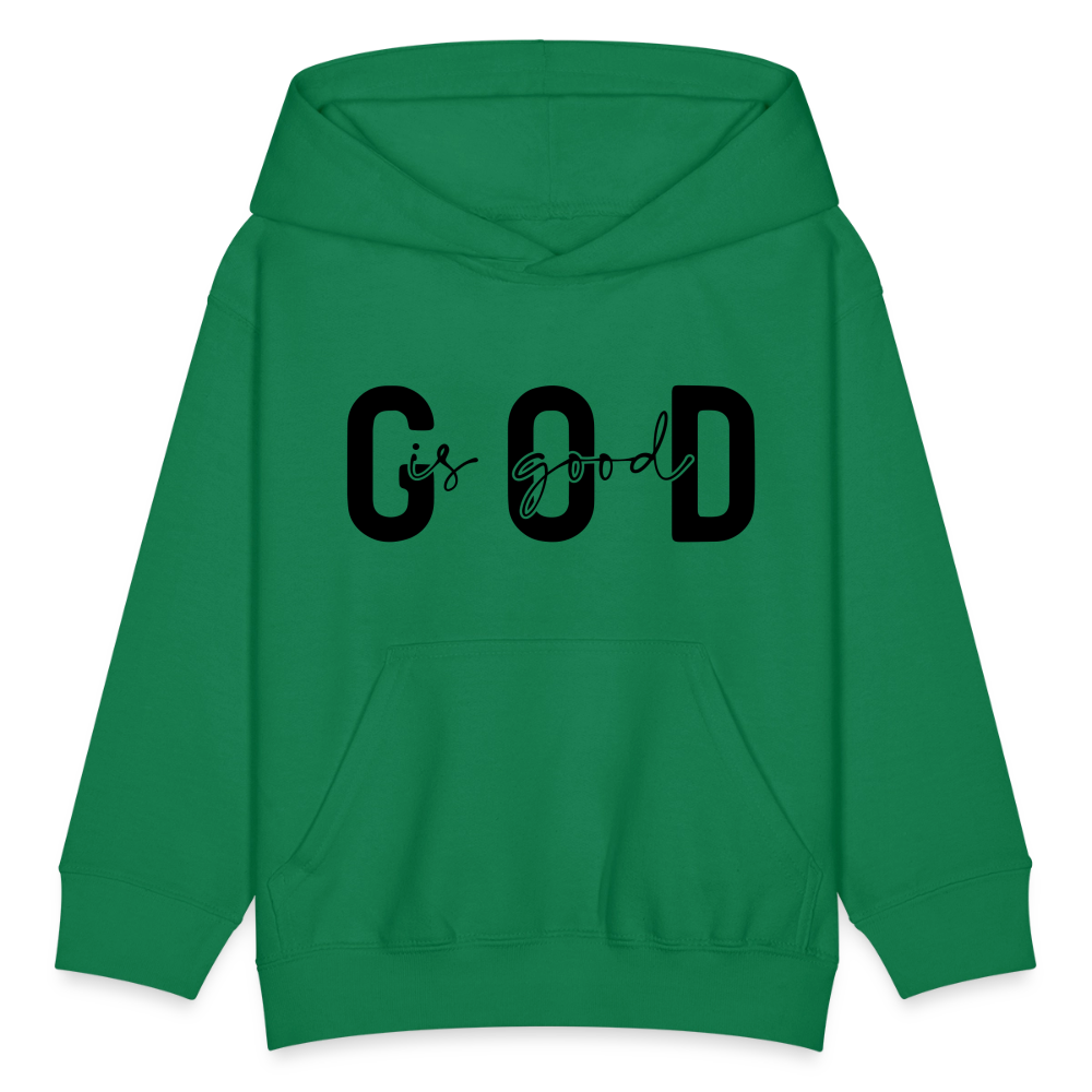 God is Good - kids hoodie - kelly green