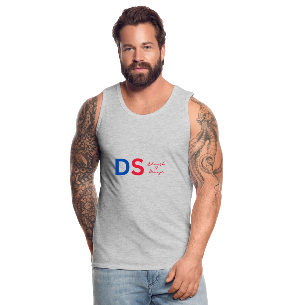 DS blue and red - Men’s Premium Tank - heather gray