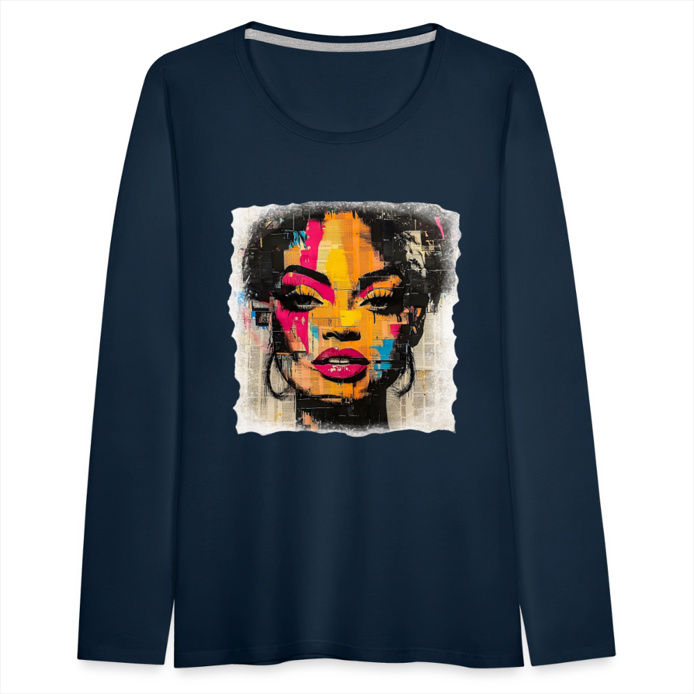 Pop Culture Women-2- Long Sleeve T-Shirt - deep navy