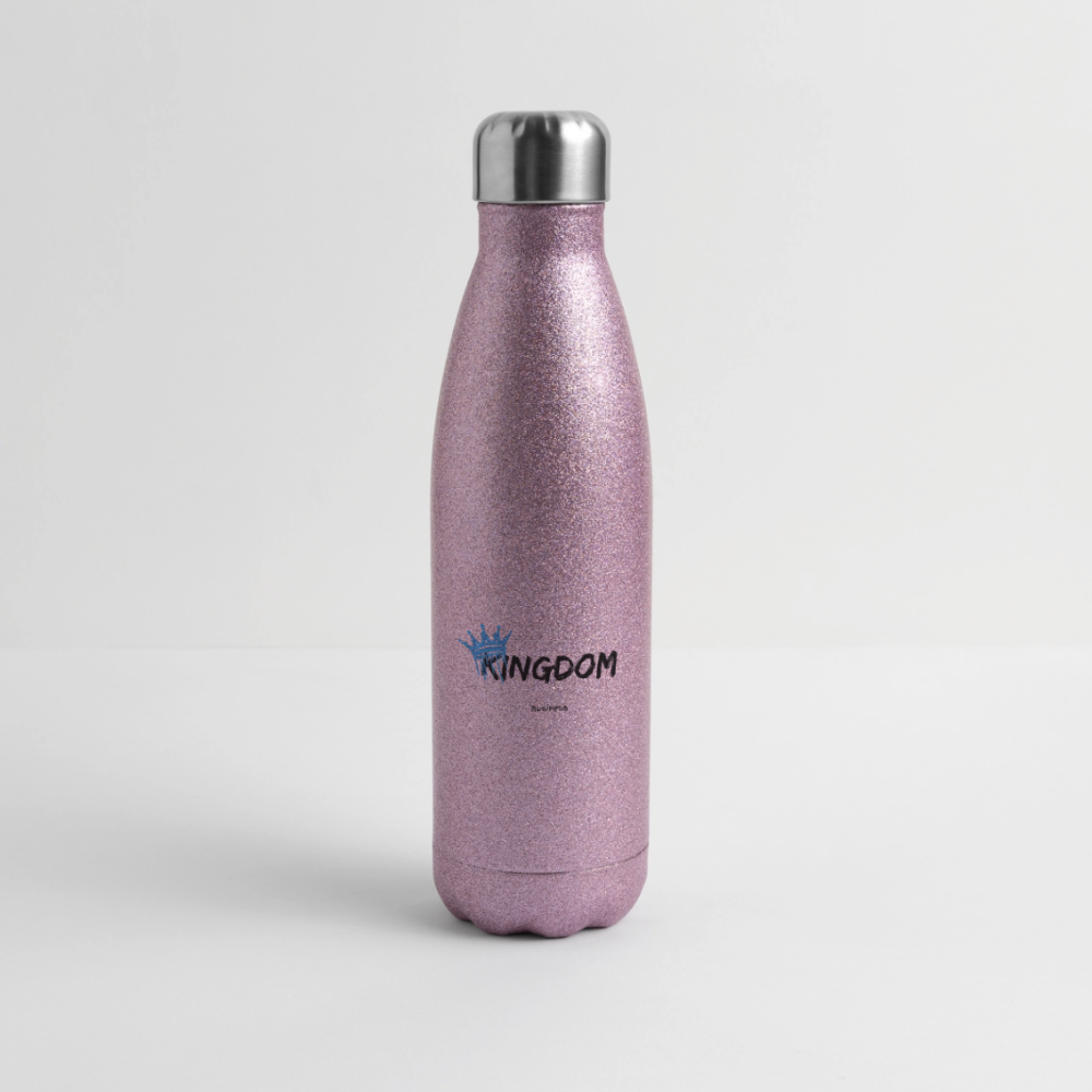 Kingdom Business - Insulated Stainless Steel Water Bottle - pink glitter