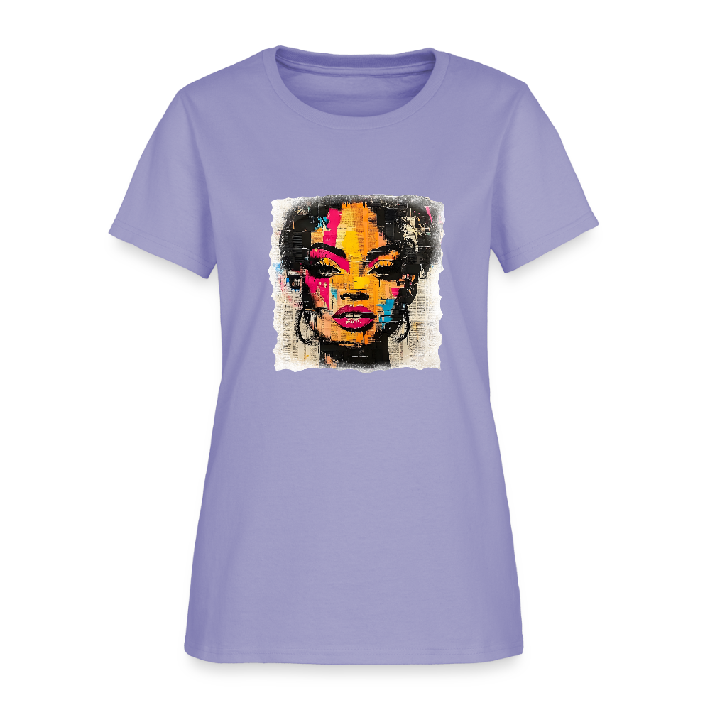 Pop Culture Woman 2- Short Sleeve T-Shirt - lavender