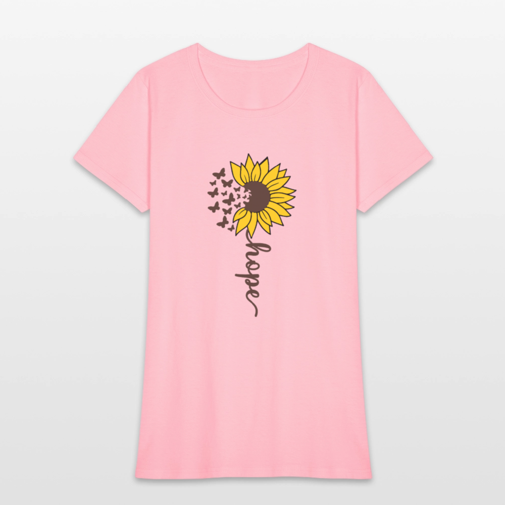 Sunflower of Hope - floral Women's T-Shirt - pink
