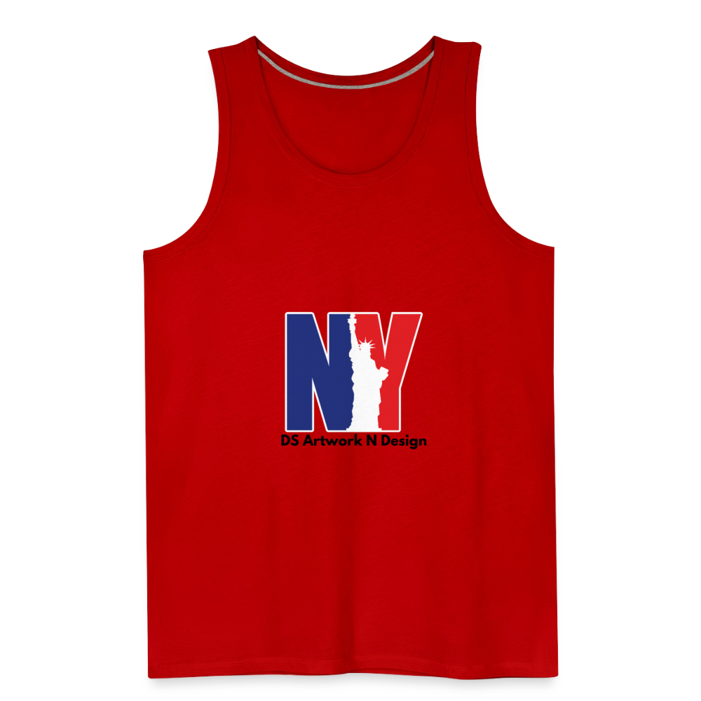 NY - Men’s Premium Tank - red