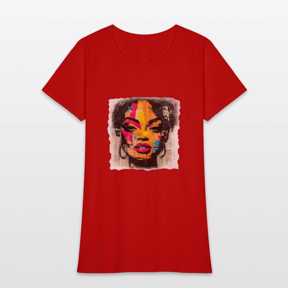 Pop Culture Woman 2- Short Sleeve T-Shirt - red