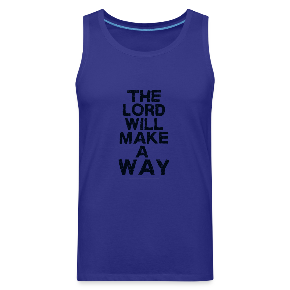 The Lord will make a Way - Men’s Premium Tank - royal blue