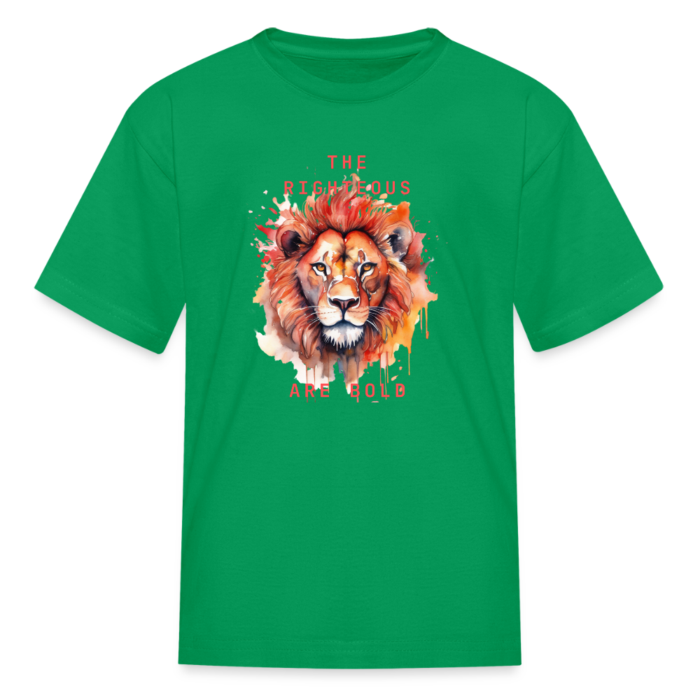 Bold Lion - Kids T-Shirt - kelly green