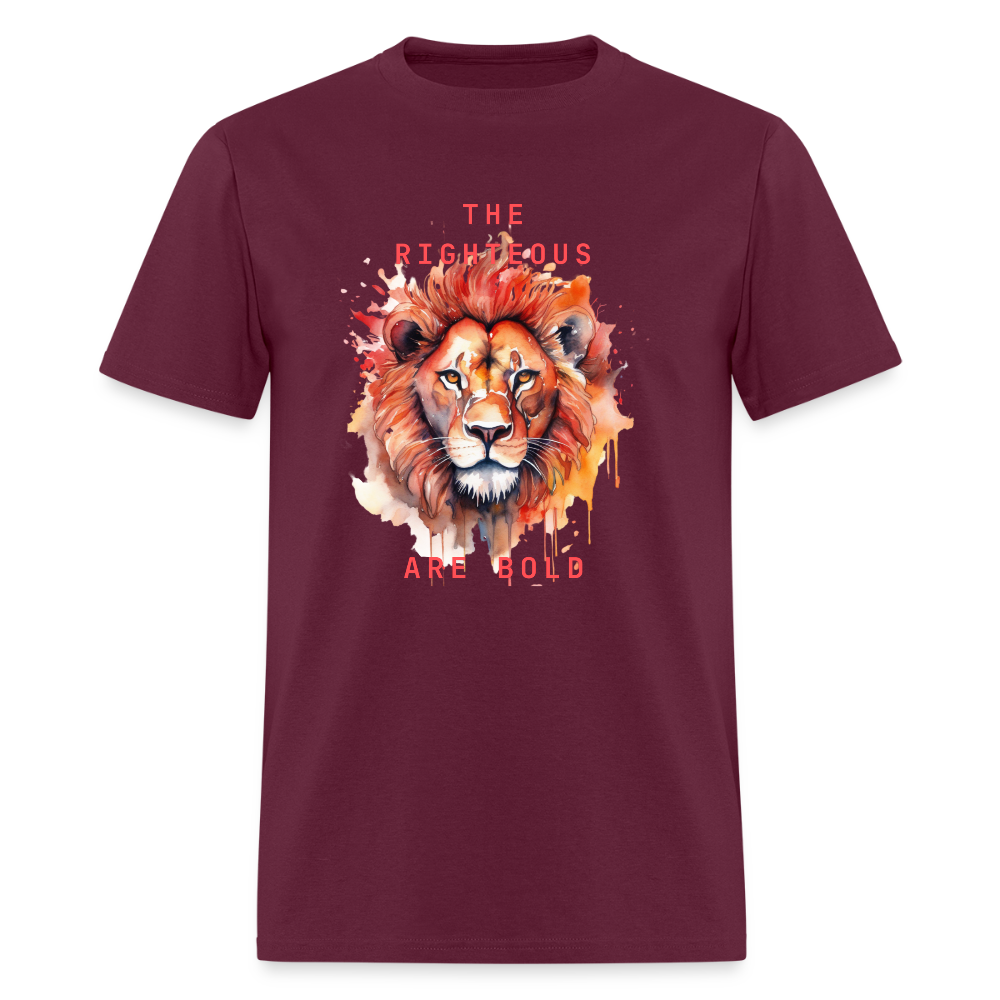 Bold Lion - Men's T-Shirt - burgundy