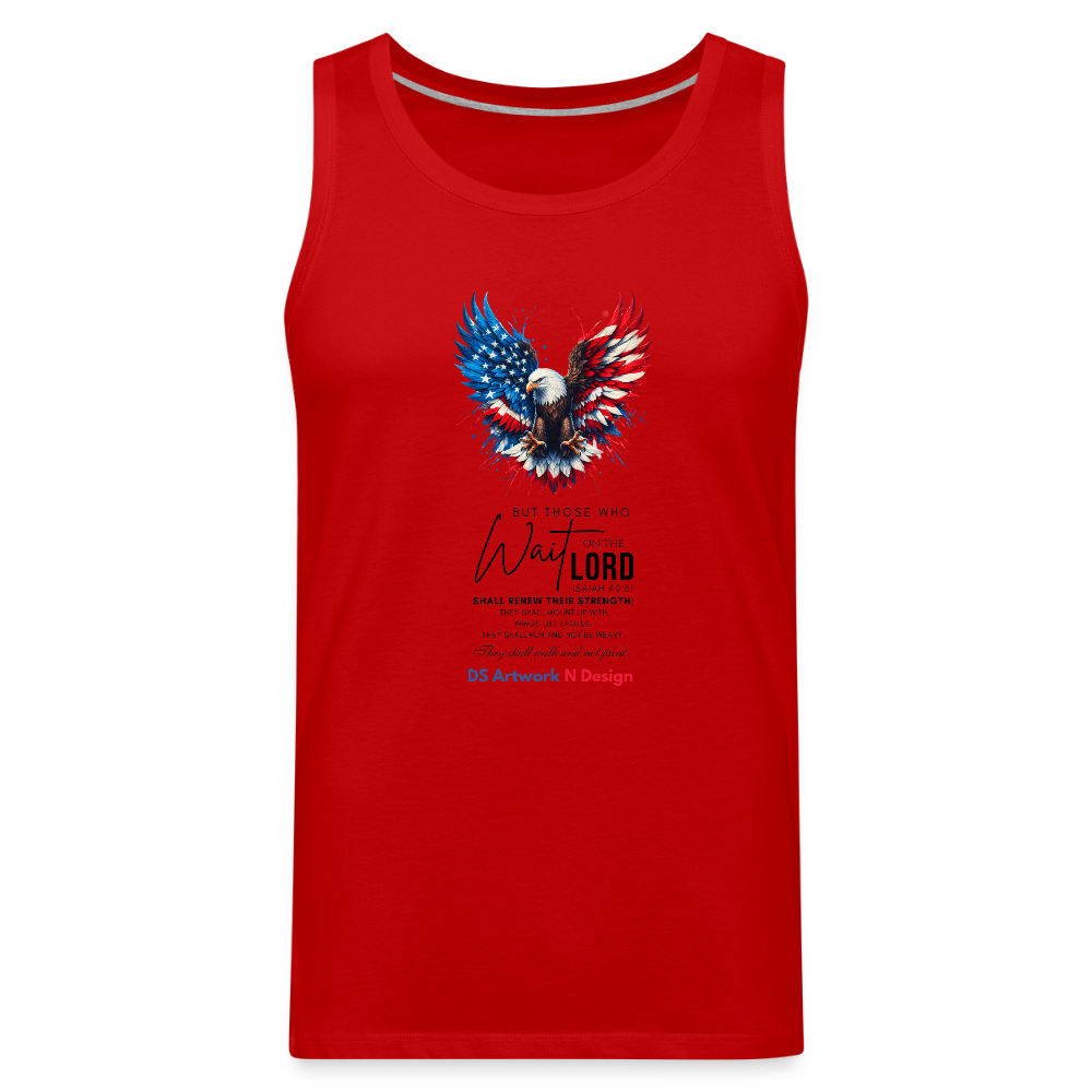 Mount on Eagles wings - Men’s Premium Tank - red