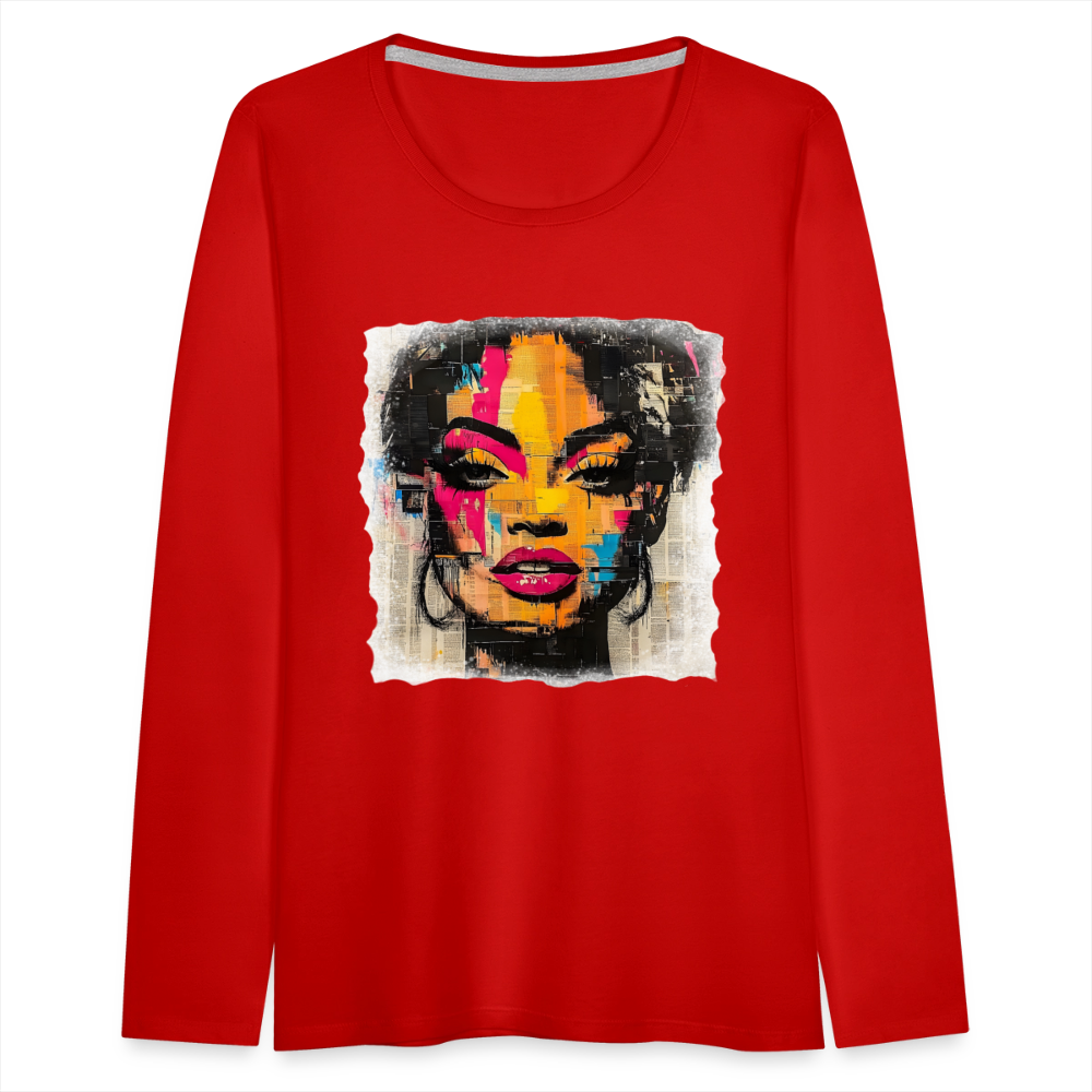 Pop Culture Women-2- Long Sleeve T-Shirt - red