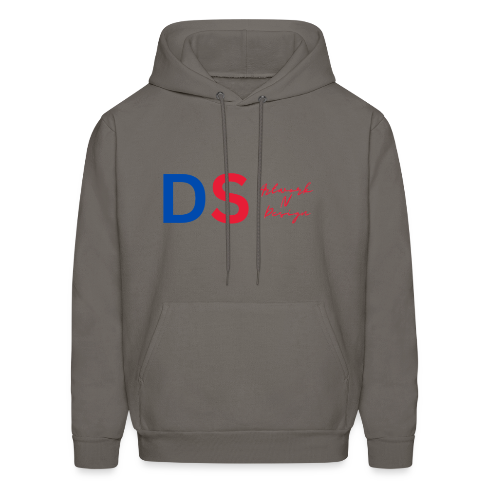 DS Artwork N Design - Men's Hoodie red and blue - asphalt gray
