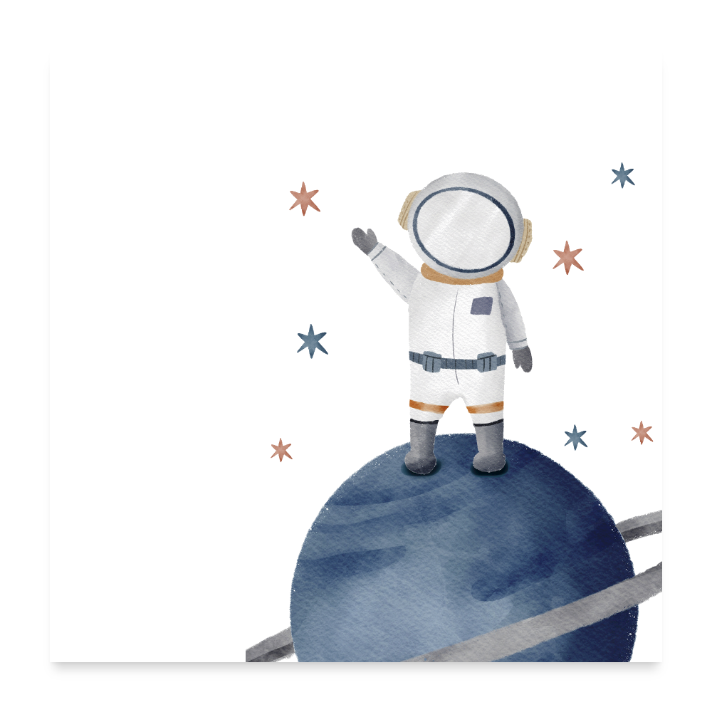 Astro kid - Poster 24x24 - white