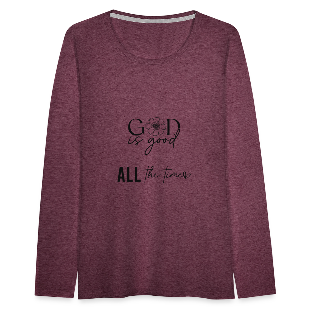 God is Good - Women's Long Sleeve T-Shirt - heather burgundy