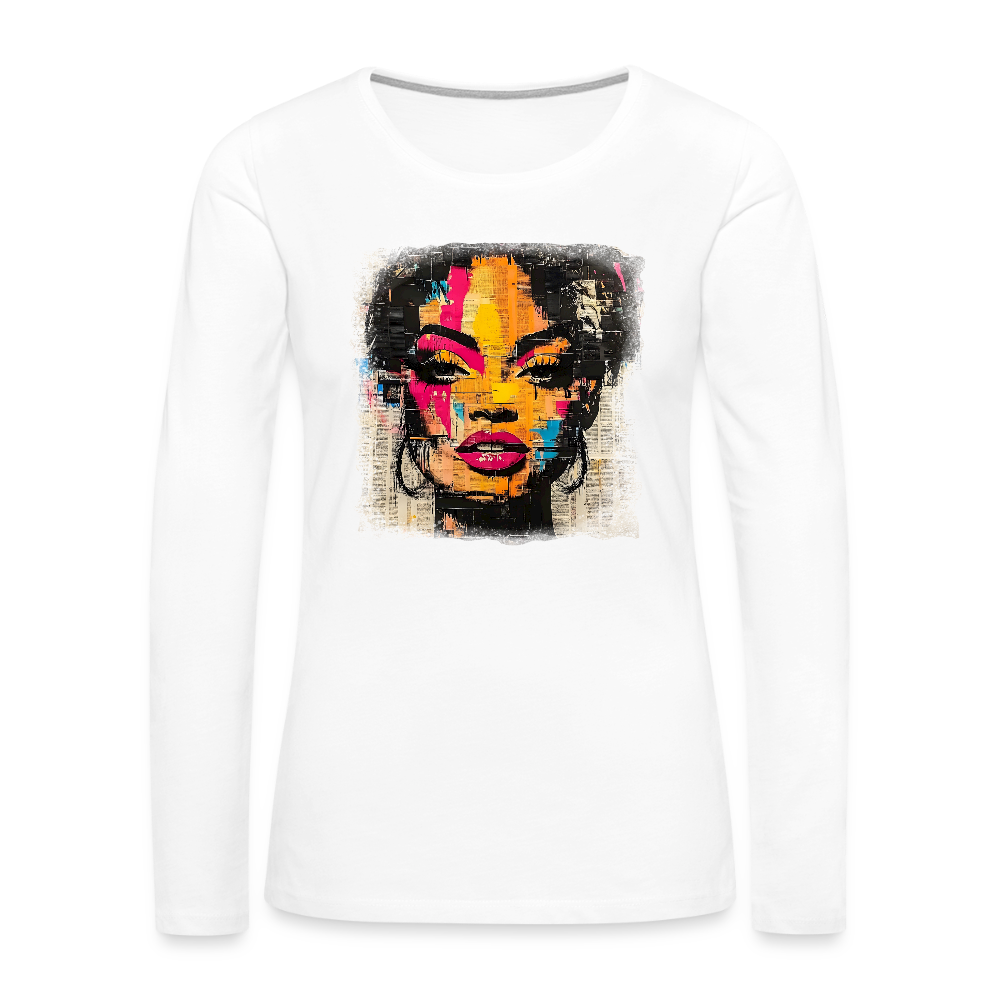 Pop Culture Women-2- Long Sleeve T-Shirt - white