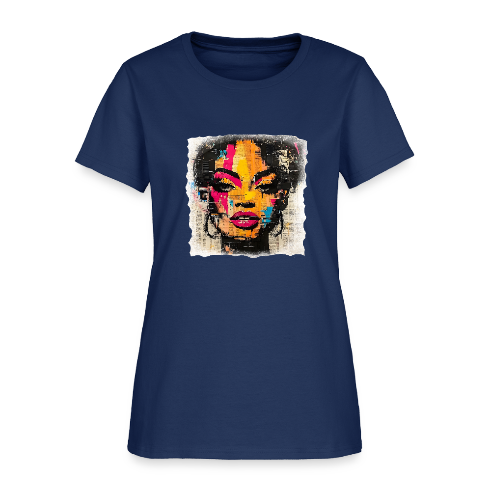 Pop Culture Woman 2- Short Sleeve T-Shirt - blue dusk