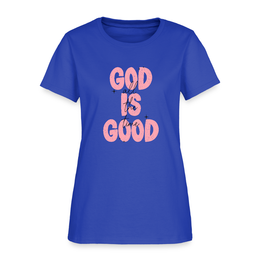God is Good - Bold Pink -Women's Short Sleeve T-Shirt - royal blue